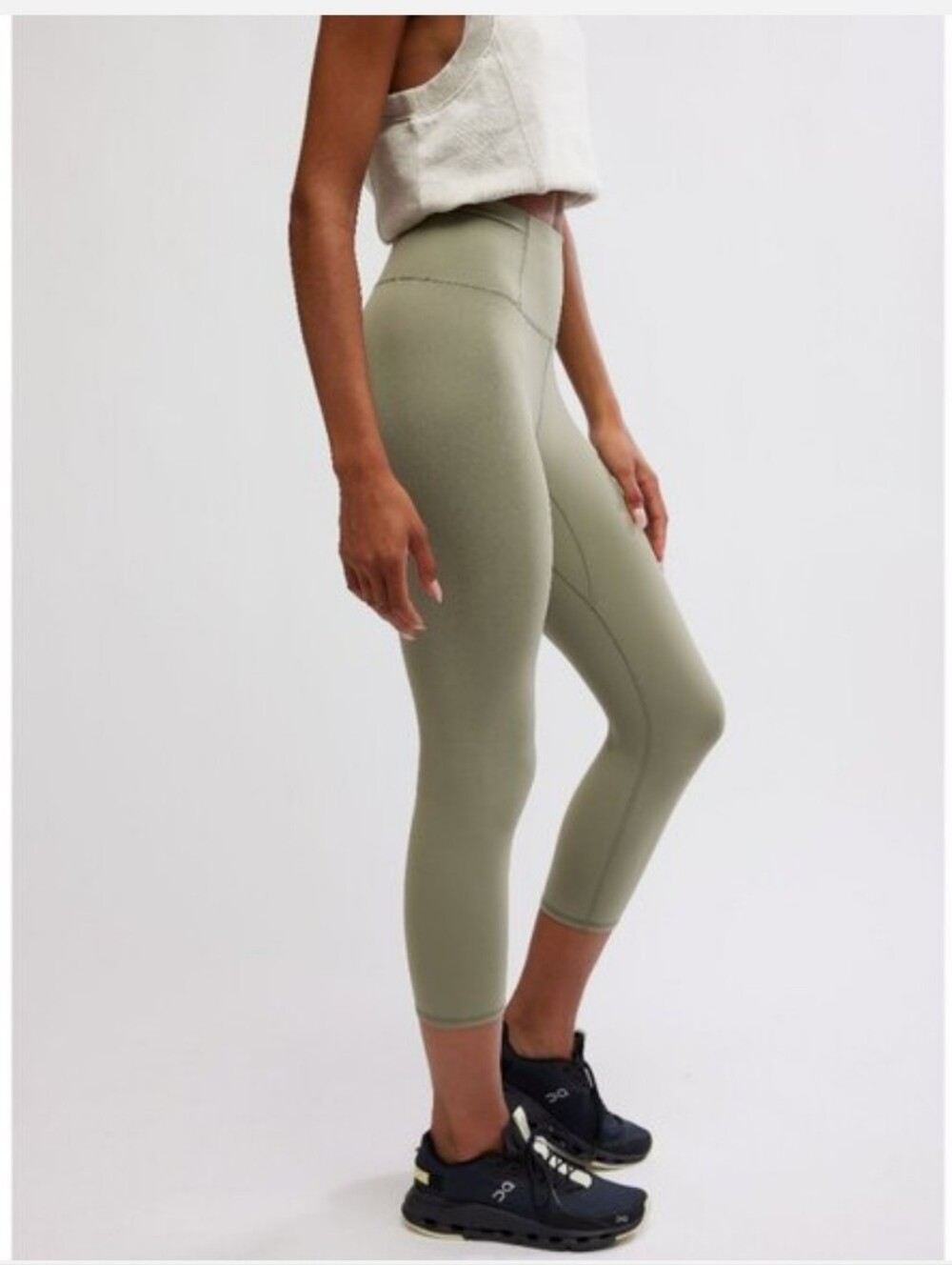 FP Movement by Free People Never Better Sage Stone Capri Leggings - Picture 2 of 10